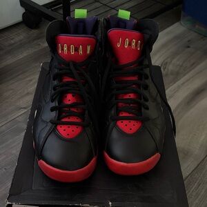 Jordan Black and Red High-Top Sneakers